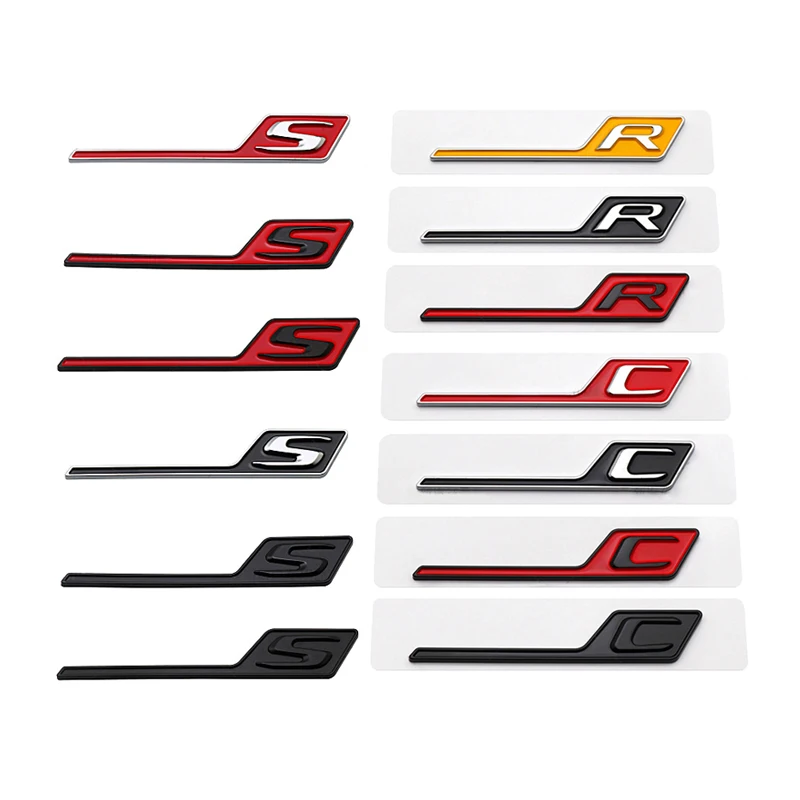 Значок ABS 3D S C R для Benz A/B/C/S/R Class Amg GTS GT43S GT63S A45S C63S наклейка на корпус Эмблема