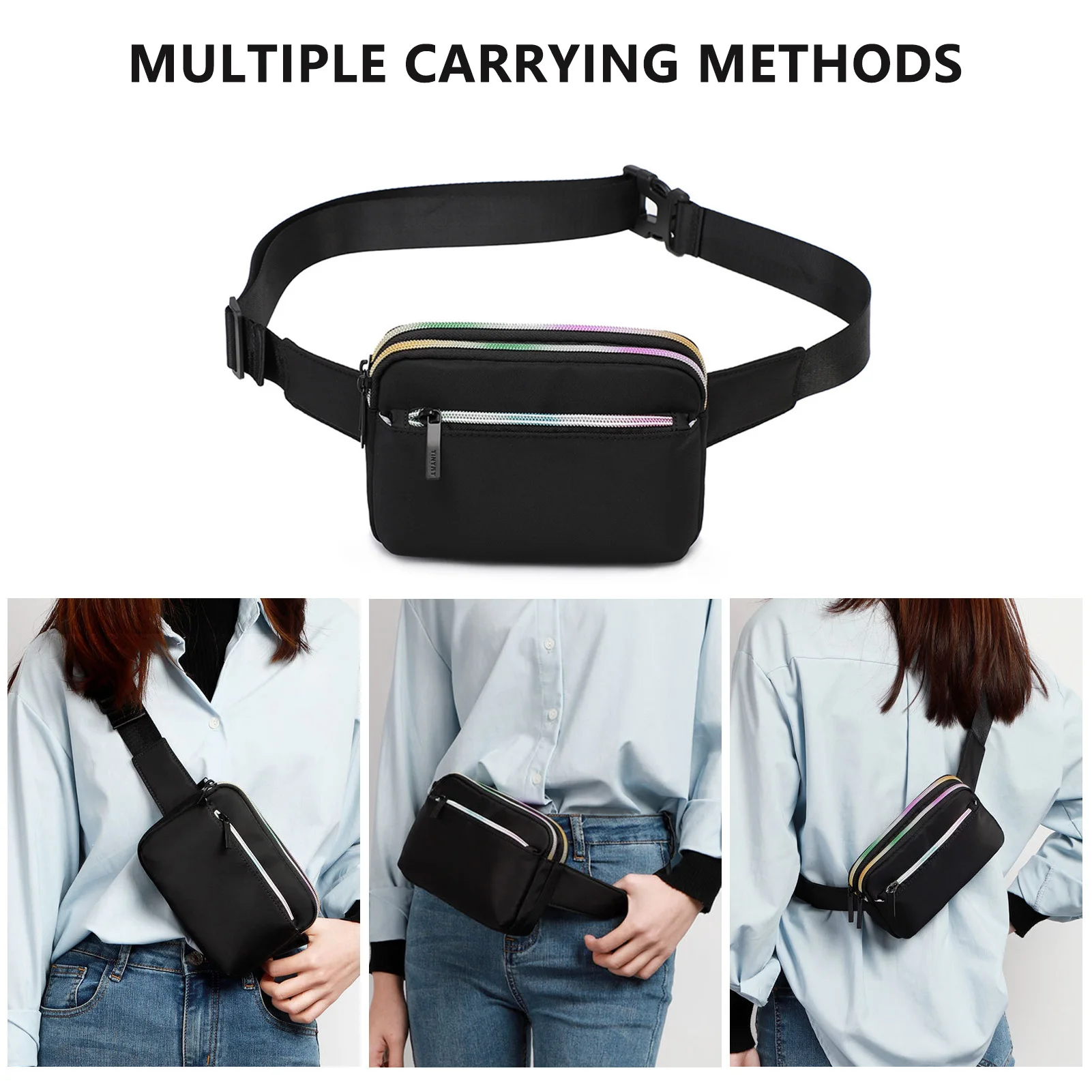 

Женская Повседневная водонепроницаемая сумка через плечо на молнии для занятий спортом на открытом воздухе