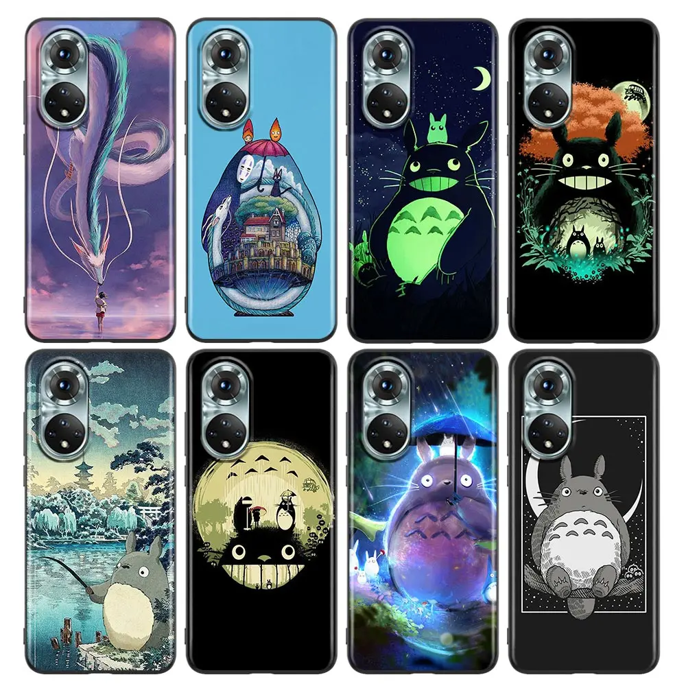 

Phone Case for Honor 8X 9S 9A 9C 9X Case Lite 9A 50 10 20 30 Pro 30i 20S(6.15) Silicone Cover Studio Ghibli Spirited Away Totoro