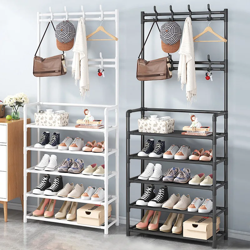 

4/5 Tier Shoe Shelf One Simple Household Doorway Hangers Indoor Storage Cabinet For Rental Housing With Shoe Hat Rack Clothing