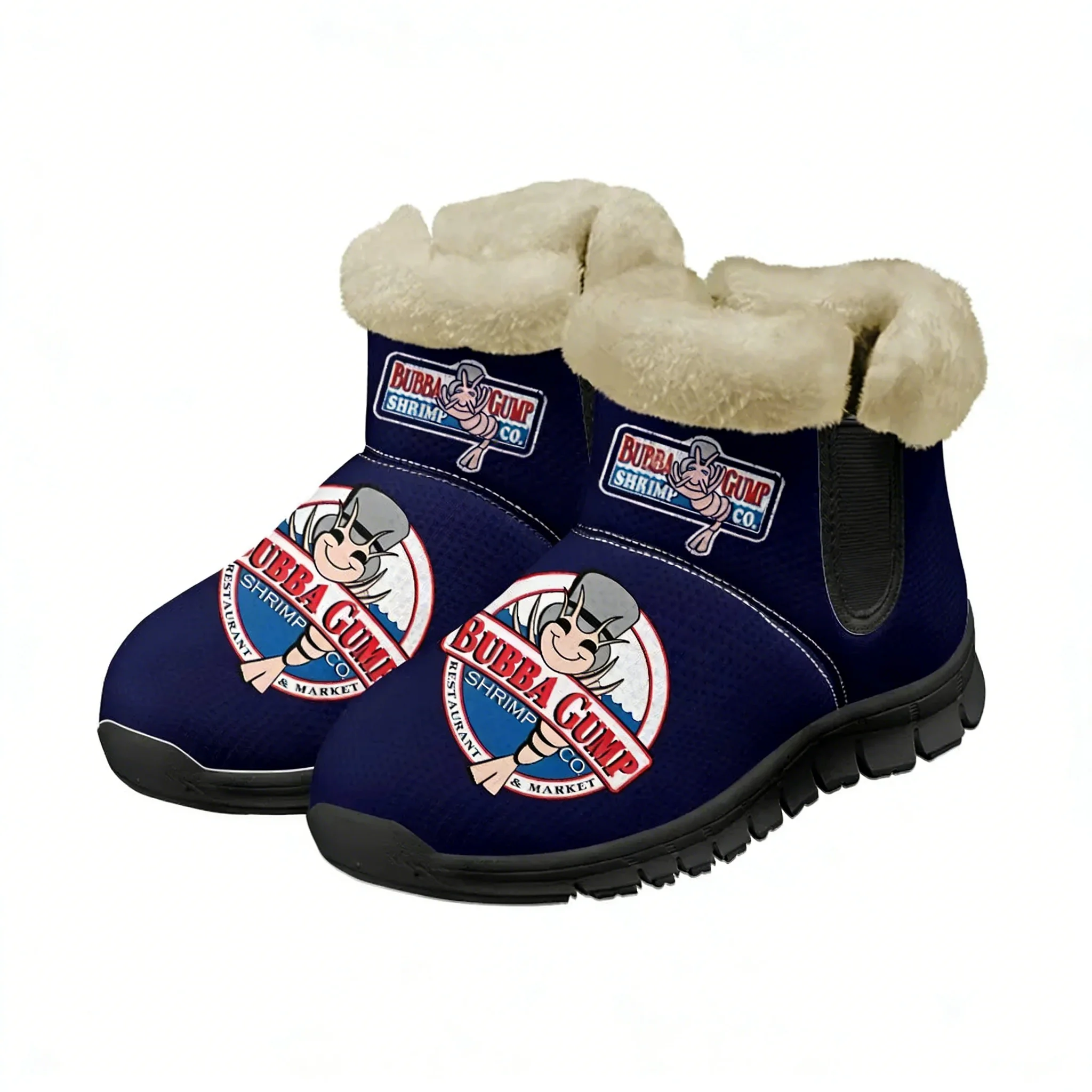 Фото Зимние ботинки Retro1994 Bubba Gump Shrimp для мужчин, женщин и подростков, сохраняющие тепло, повседневные зимние ботинки для активного отдыха, легкие спортивные ботинки №4