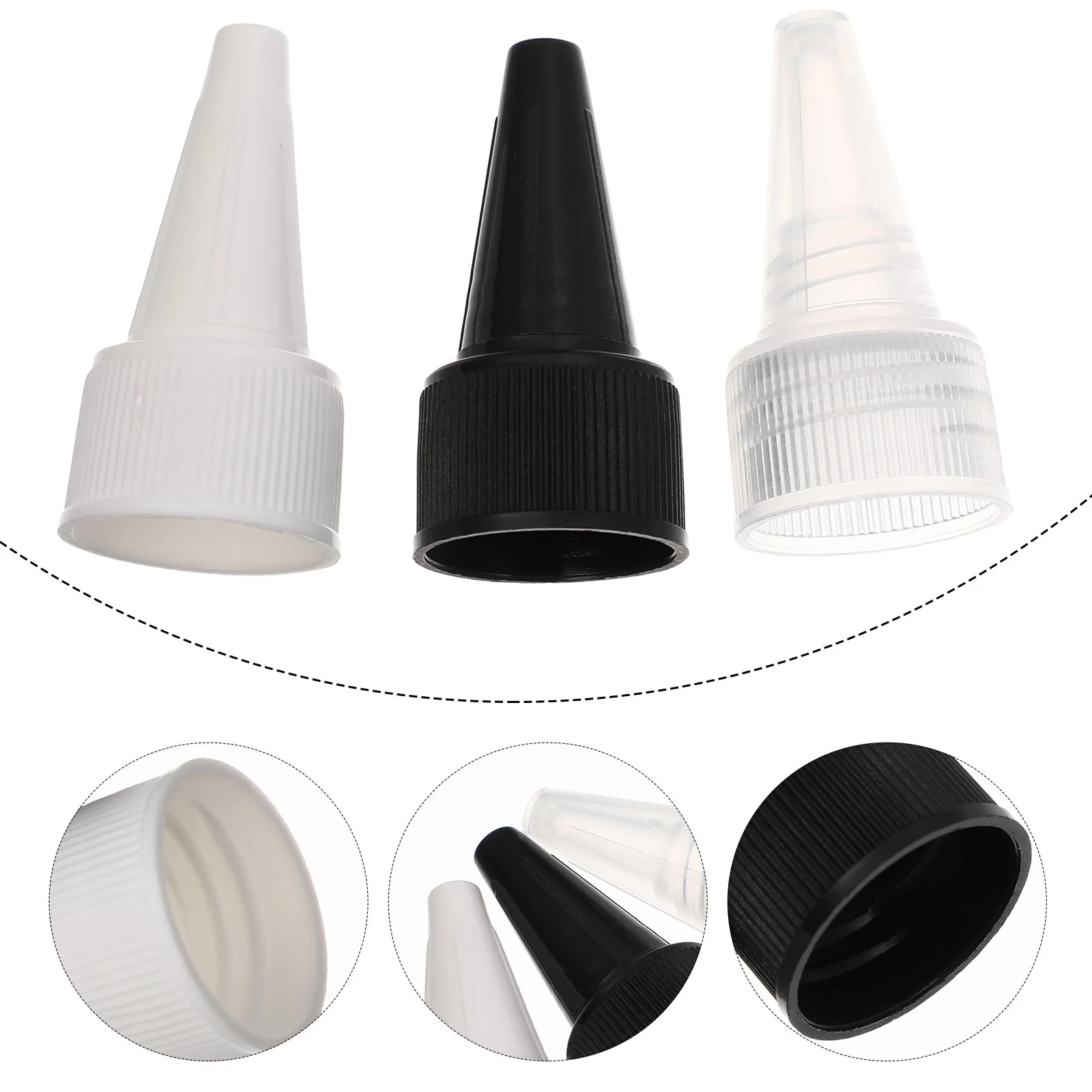 

Bottle Glue Squeeze Applicator Cap Caps Mouth Pointed Lid Lids Tip Liquid Tips Needledispensing Sealing Squirtreplacement Hair