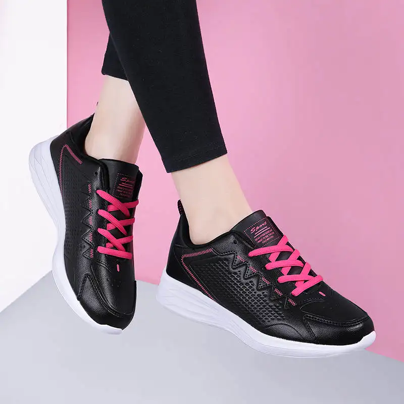 

Женские спортивные кроссовки Famme, женские теннисные трендовые спортивные туфли на платформе 2021, роскошные черные кроссовки для бега, спорти...