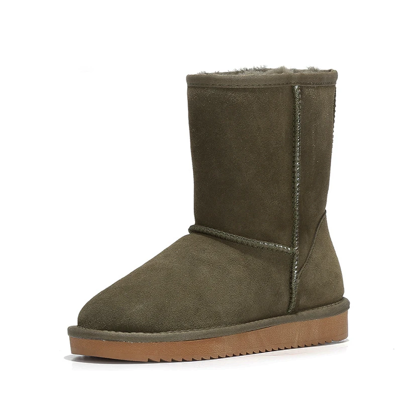 

Genuine Cowhide Leather Snow Boots Women Top Quality Australia Boots Winter Boots For Women Warm Botas Mujer