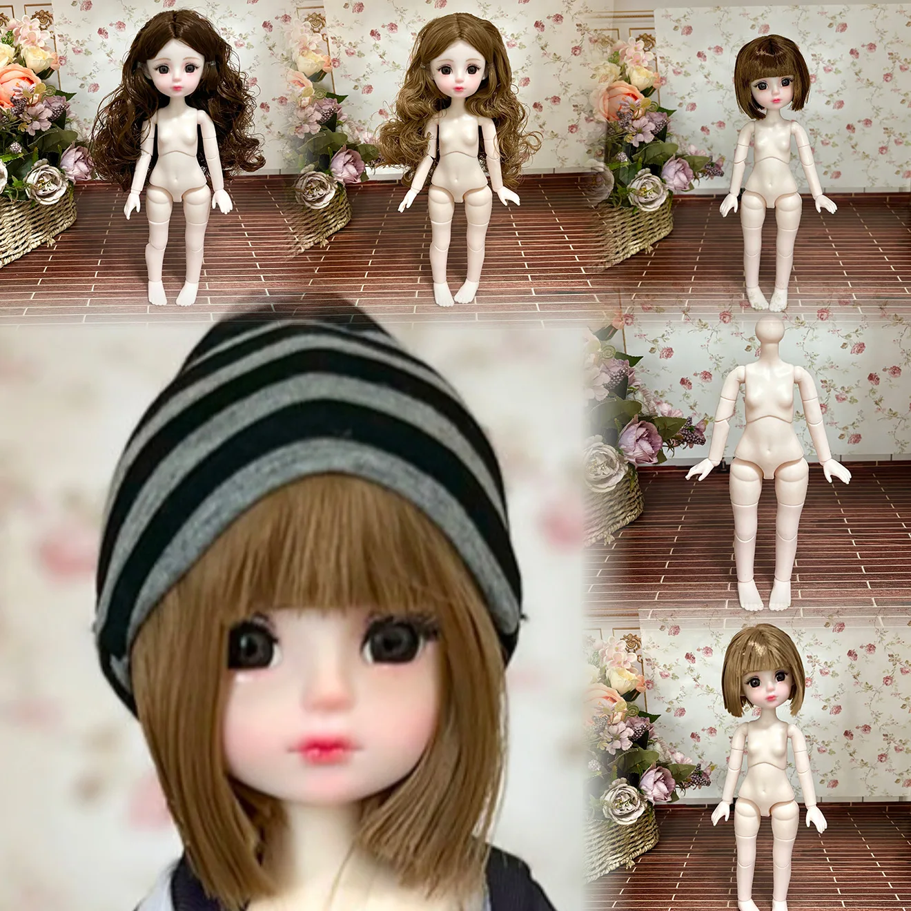 Фото Кукла 6fen 30 см, с гладкой головой, механическим телом, BJD, аксессуары для кукол, оптом для девочек №3