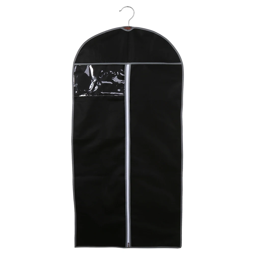 

Breathable Zipper Type Suit Cover Hanging Garment Clothes Protector Bag Home(Black 120 x 60cm) Garment Bag Garment Bag