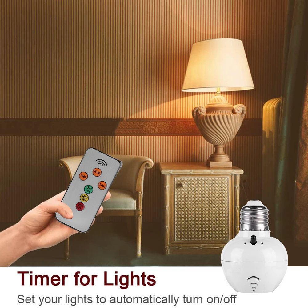 

Wireless Remote Control E27 Light Socket Lamp Holder for LED Bulbs Light Socket ON/Off Base Switch Kit Smart Home Accessories