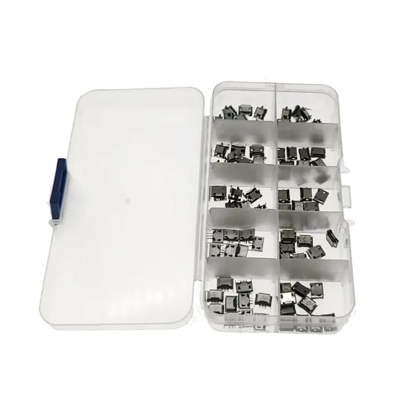 10 видов мини 5-контактный Micro-B SMD USB-коннектор гнездовой разъем хвостовой для