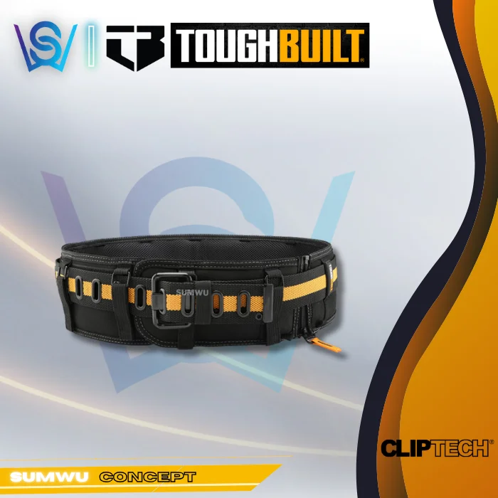 Фото Усиленный пояс TOUGHBUILT TB-CT-40P Pro с мягкой подкладкой и стальной пряжкой, утолщенный и расширенный, для защиты талии, с прочной металлической пряжкой №4