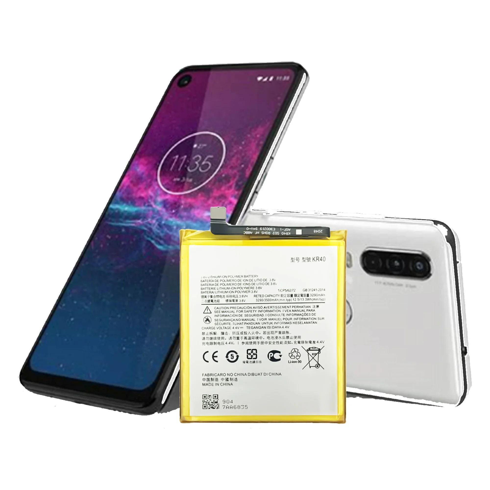 Запасной аккумулятор KR40 для Motorola Moto One оригинальная емкость