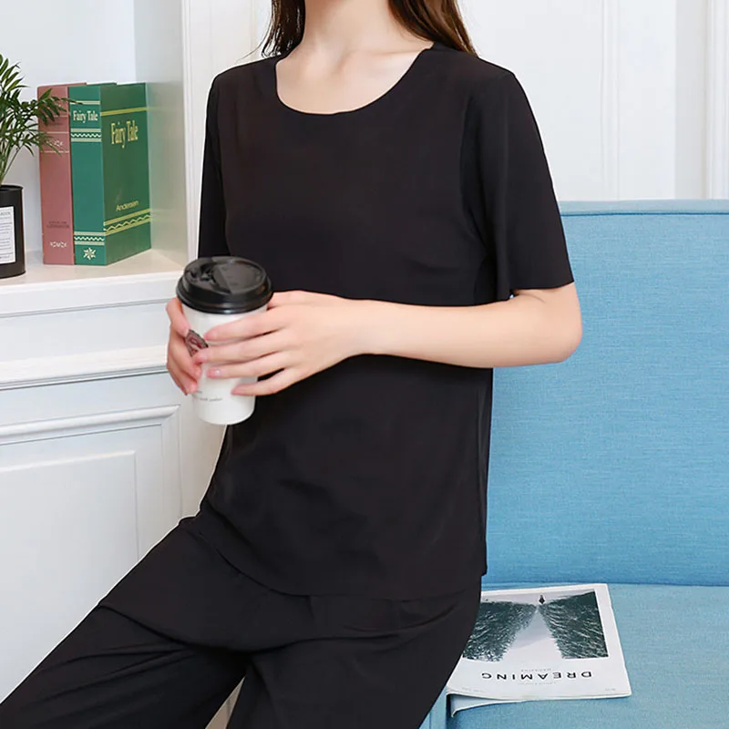 Women's Home Clothes Summer Suit Sleepwear Homewear Female Pajamas Set Pantsuits Home Suit Women Loungewear