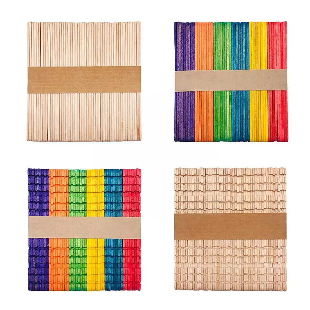 

50/100pcs Ice Cream Wooden Sticks Natural Wooden Spoon Tools DIY Cake Wholesale Ice Crafts Art Lolly Hand Cream Y2C6