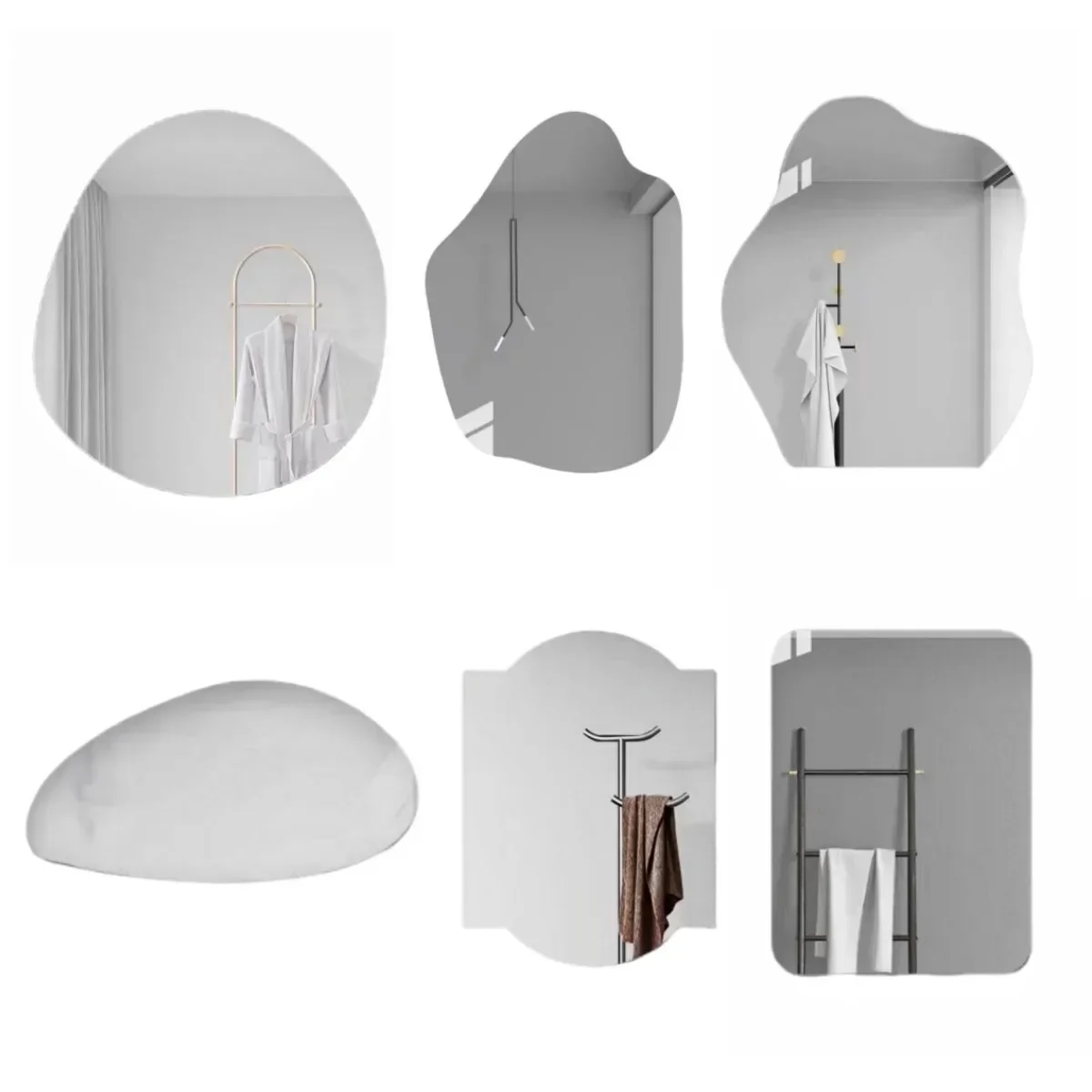 Необычные зеркальные настенные декоративные зеркала для туалетного столика