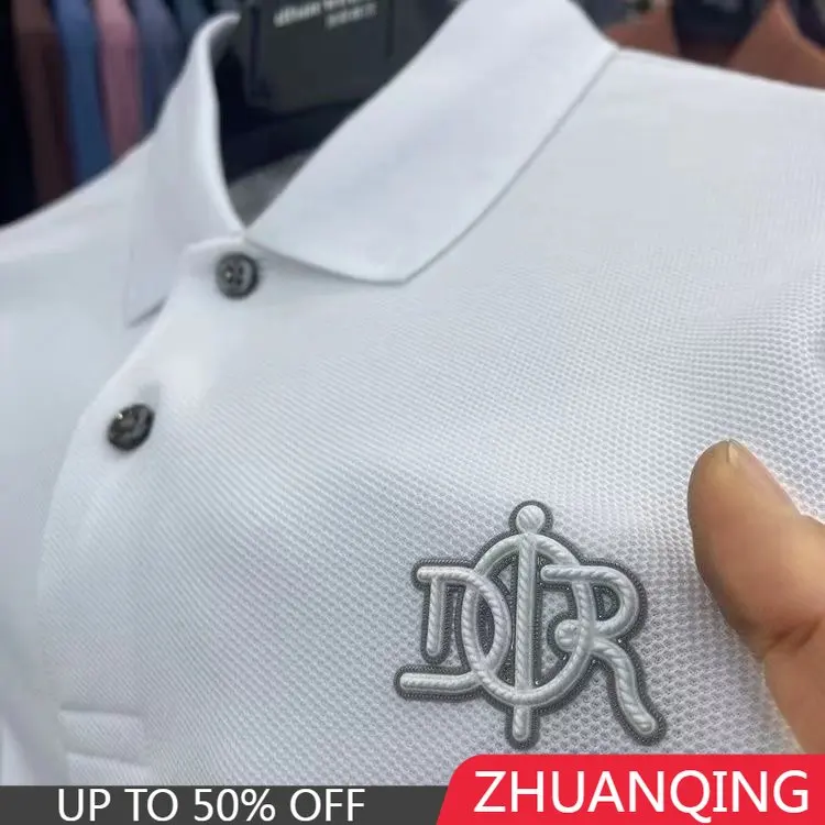 

Рубашка-поло мужская с вышивкой, 100% хлопок