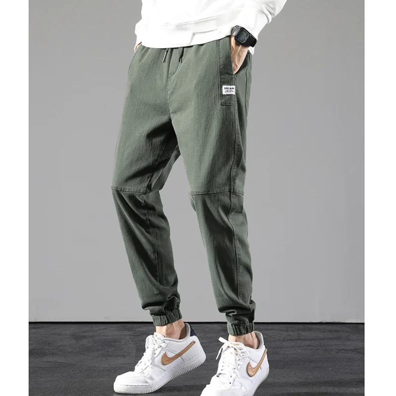 Men Clothing 2022 New Pattern Loose Elastic Force Recreational Versatile Trousers Motion Dark Grey Haren Pants Autumn Female