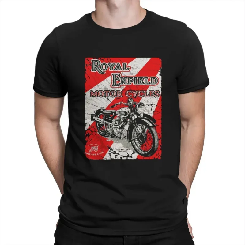 Футболка в стиле хип-хоп Royal Enfields Motorcycles One of British Retro повседневная футболка летние