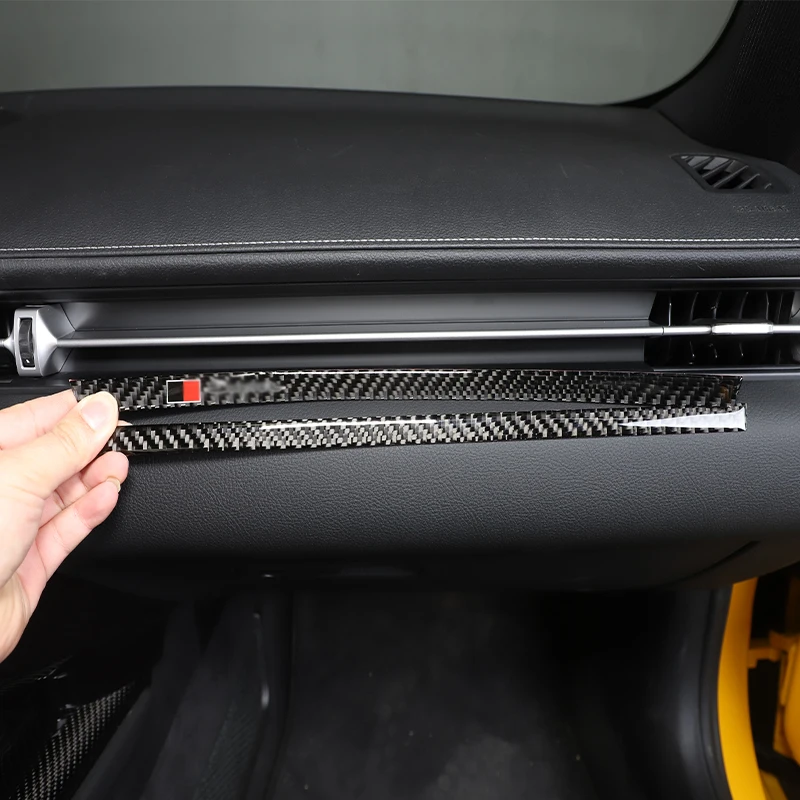 

For Toyota GR Supra A90 2019-2022 car styling soft carbon fiber co-driver central control decorative stickerAuto parts
