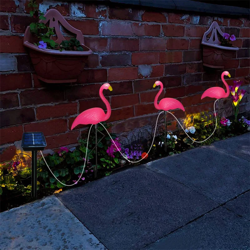 

Outdoor Solar Light Flamingo Light Solar Garden Light Waterproof Stake Lawn Light Home Yard Landscape Lamp for Path Decoration