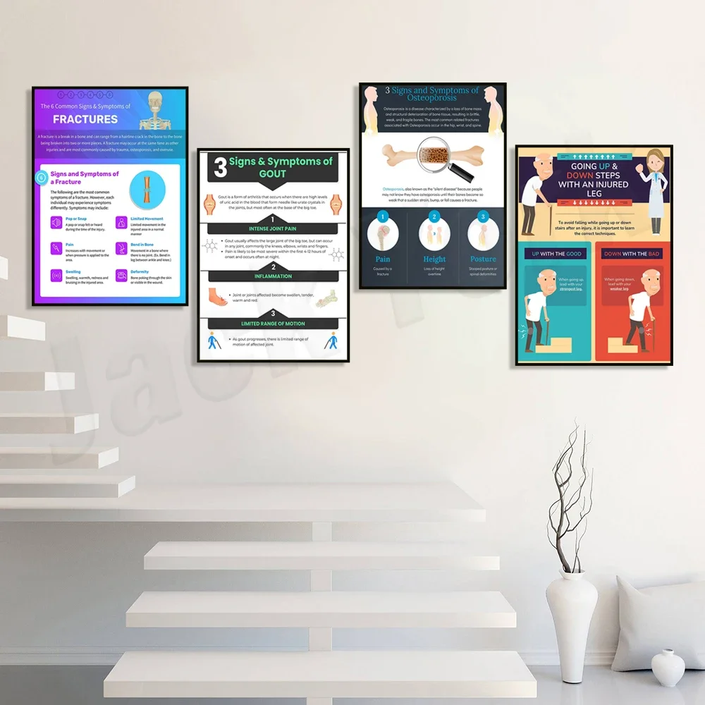 Логотип остеопороза принт ступеней вверх и вниз система опорно-скелетов артрит
