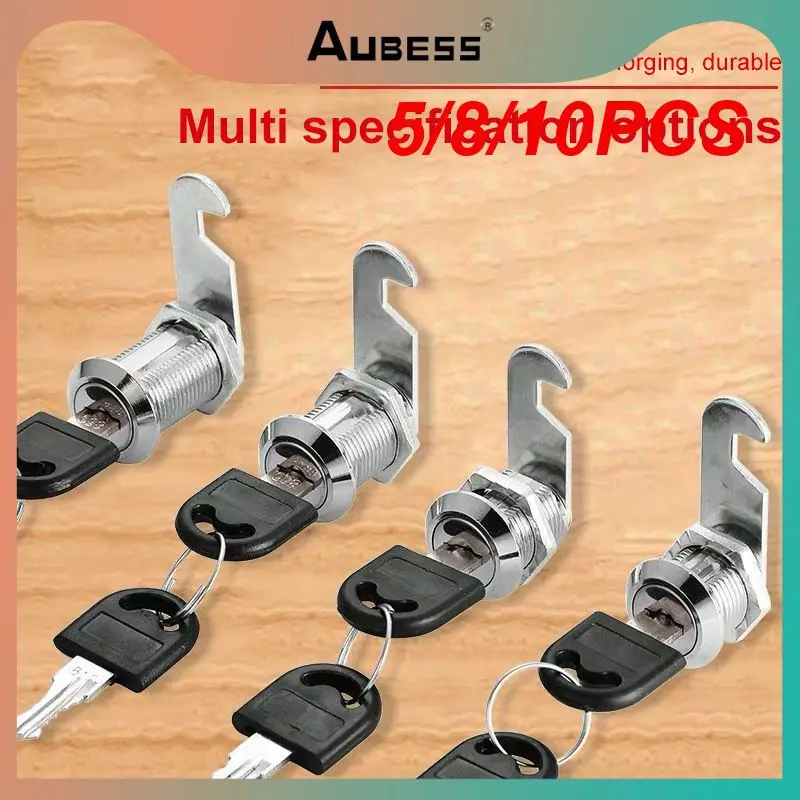 

5/8/10PCS Metal Bold Screw File Cabinet Lock Intensification Dormitory Lock With 2 Keys Locker Lock Hardware Tools