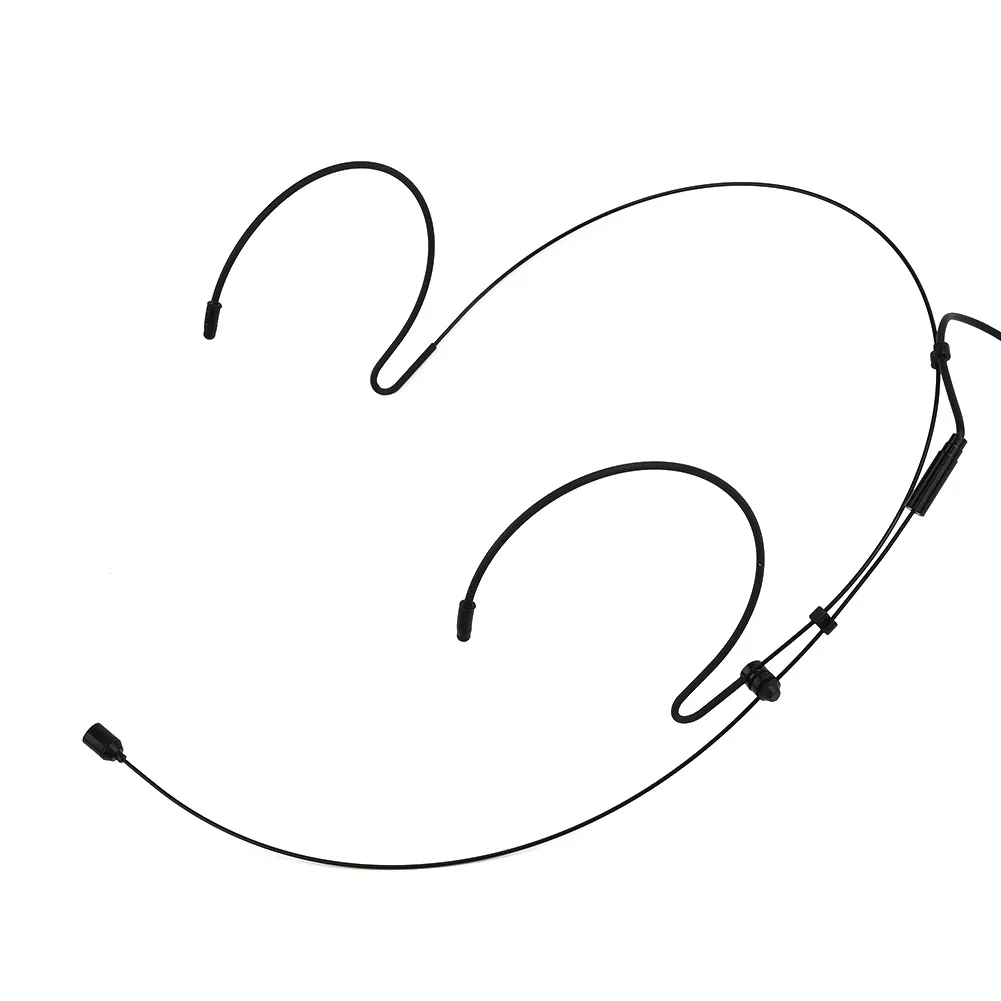 

1x Double Earhook Headset Mic Headworn Microphone For Sennheiser For Shure Wireless Ear Hook Black Z-1710 Omnidirectional