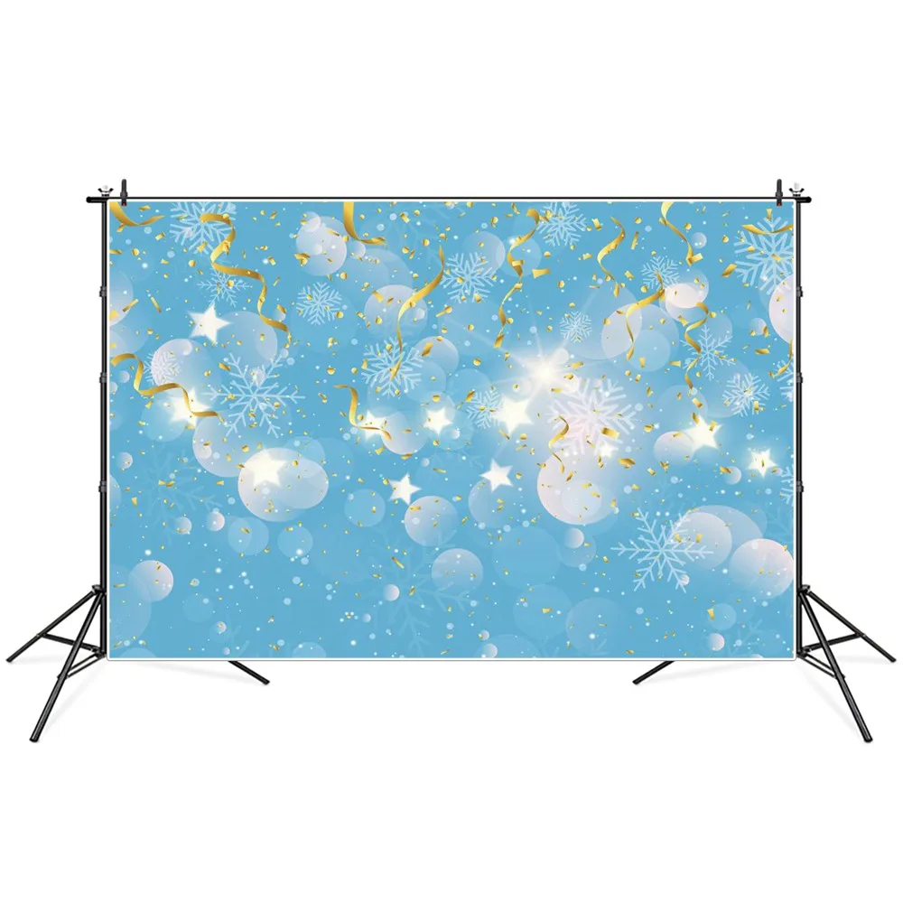 

Celebration Party Decoration Photography Backdrops Golden Sequin Stars Bokeh Dots Banner Custom Home Studio Photocall Background