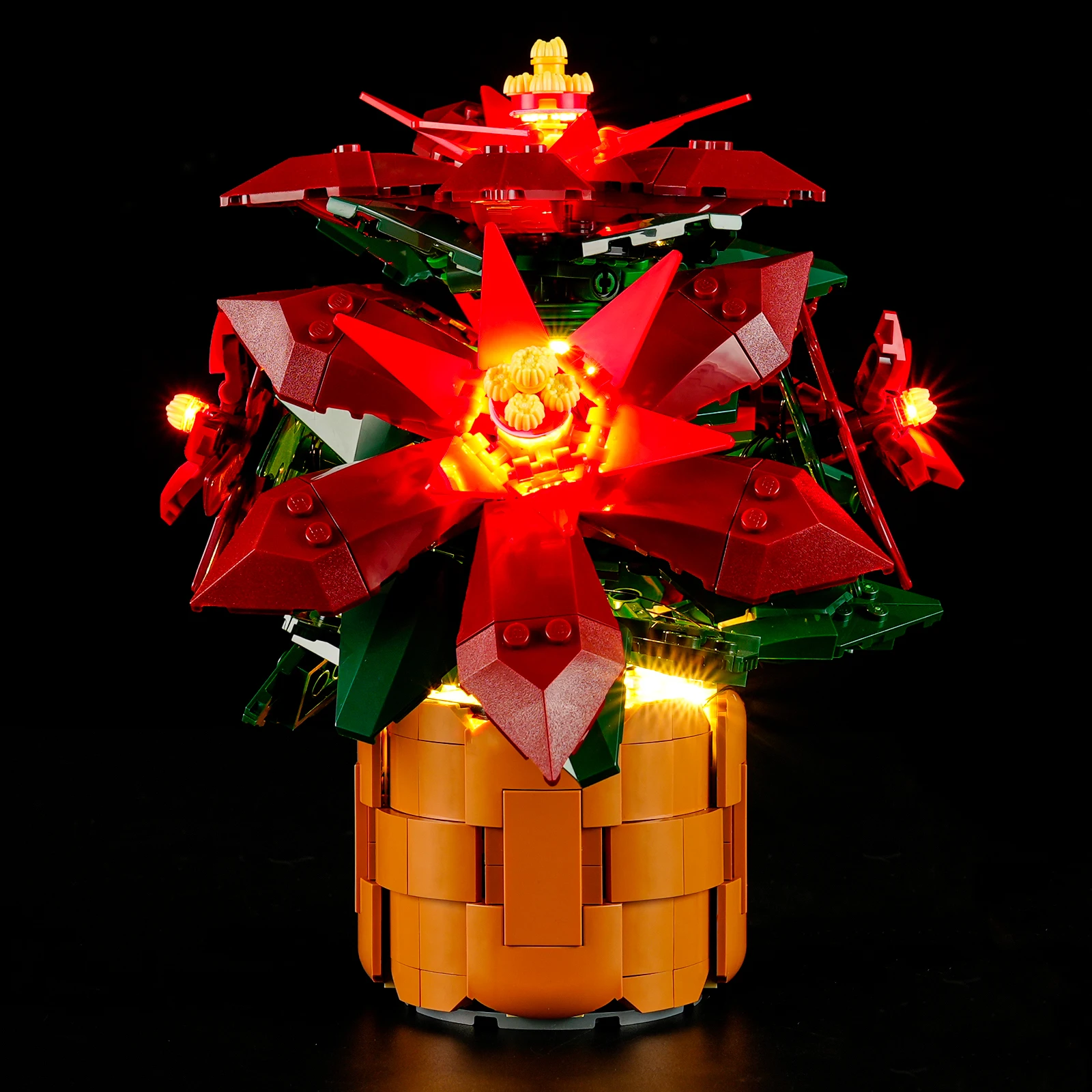 Фото Светодиодный светильник HPROSPER 5 В (без модели) для LEGO 10370 Poinsettia, светящиеся строительные блоки с батарейным блоком №3