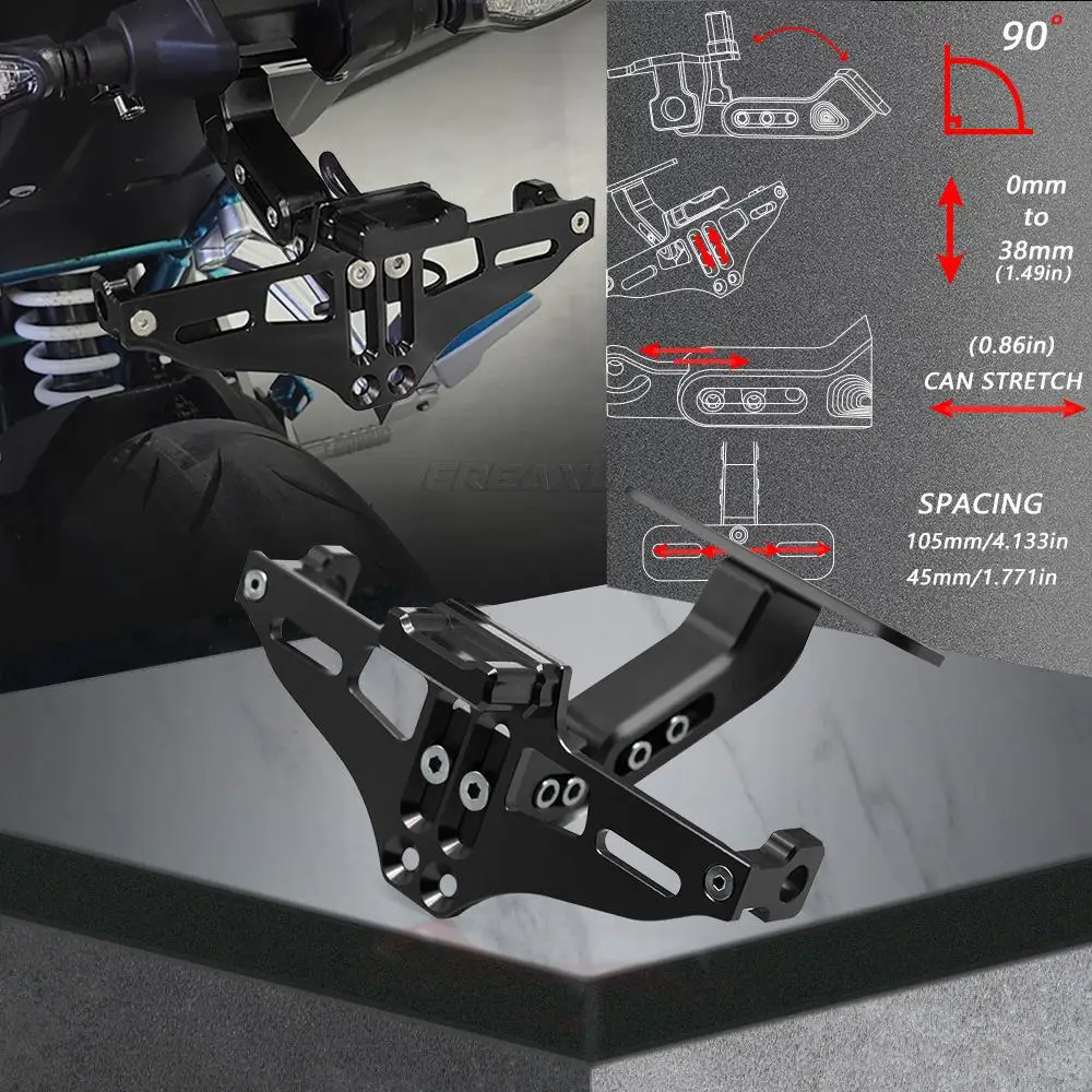 

For Suzuki Bandit Motorcycle License Plate Bracket Holder GSX650F 2008 2009 2010-2015 GSF650 GSF650N BANDIT 2007 GSF 650 Parts