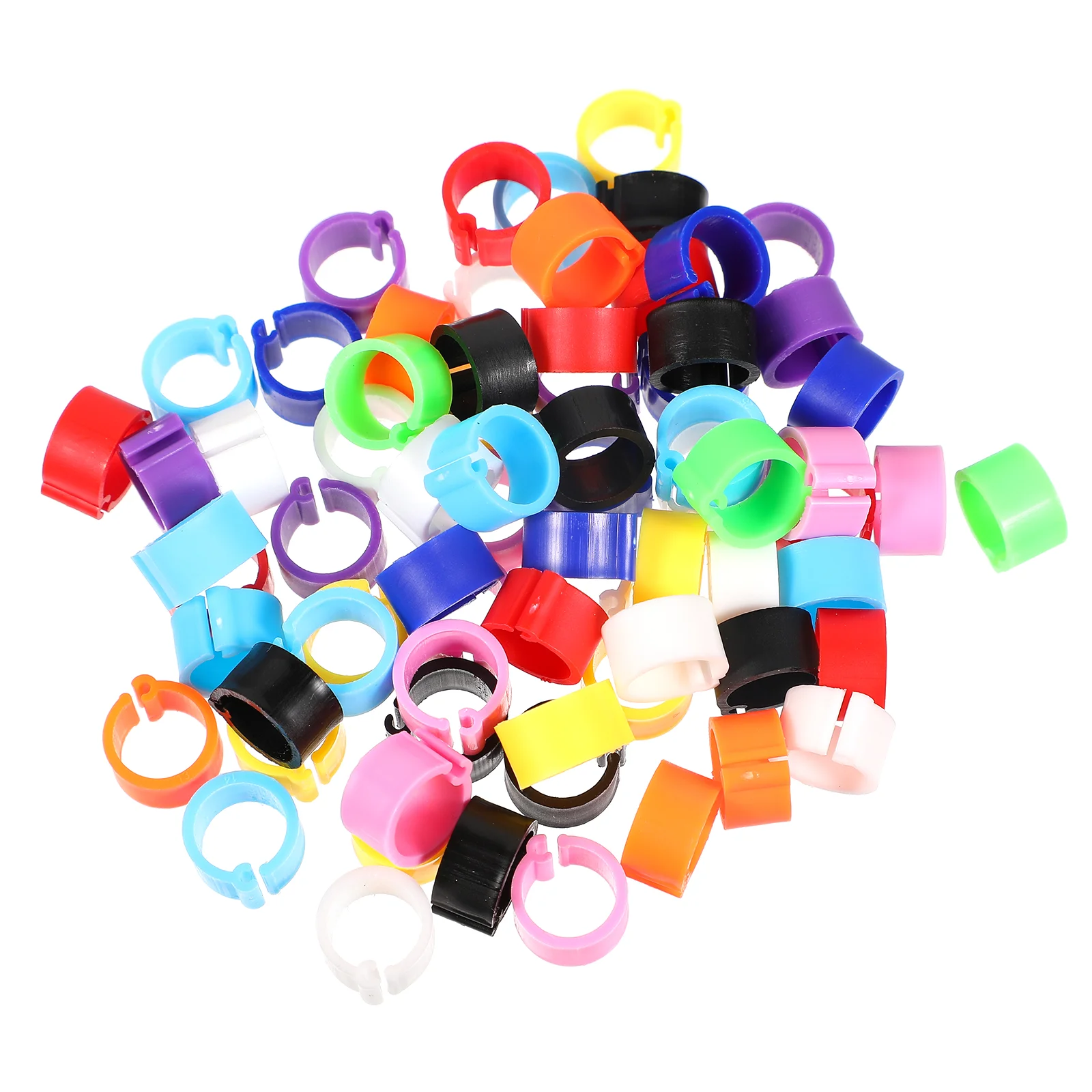 

100 Pcs Homing Pigeon Anklet Rings Parrot Leg Ring Foot Strap Poultry Leg Bands Plastic Budgie Leg Bands