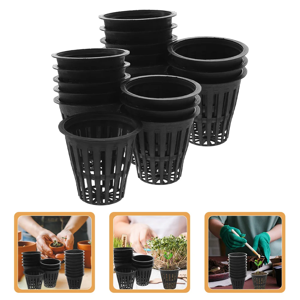 100 шт. корзина для посадки садовая сетка чашки гидропонные круглые фиксированные