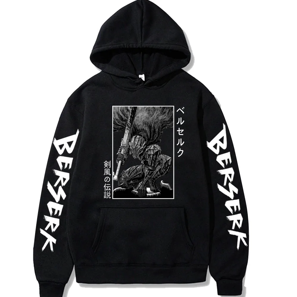 

Funny Japan Anime Berserk Guts Hoodie Men Manga Unisex Streetwear Pullover Homme