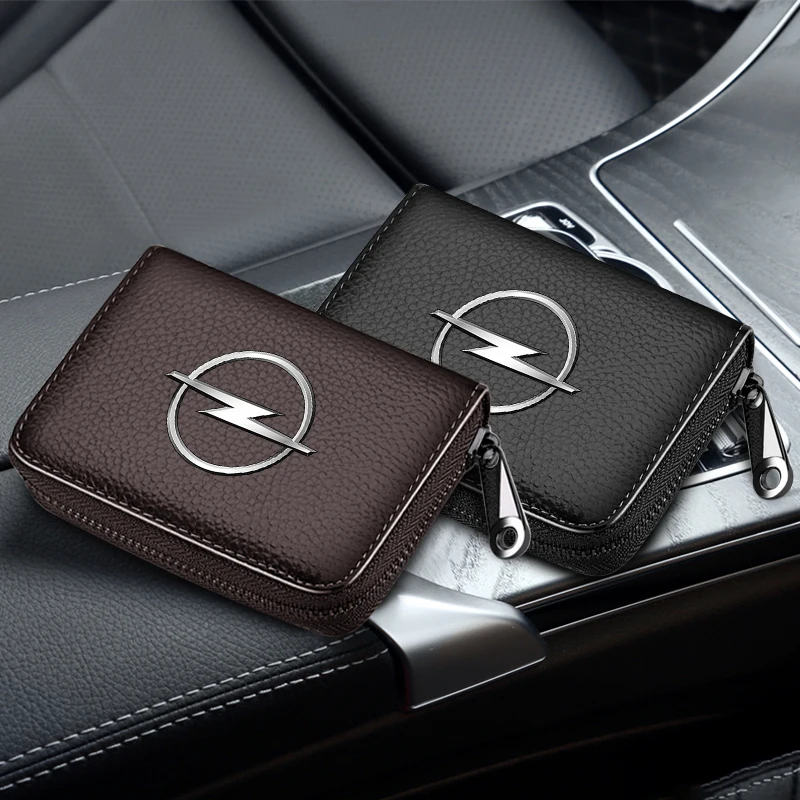 

Genuine Leather Wallet Driver License Business Card Holder For Opel Astra H J G K Insignia Corsa D Vectra C Zafira B Car Styling