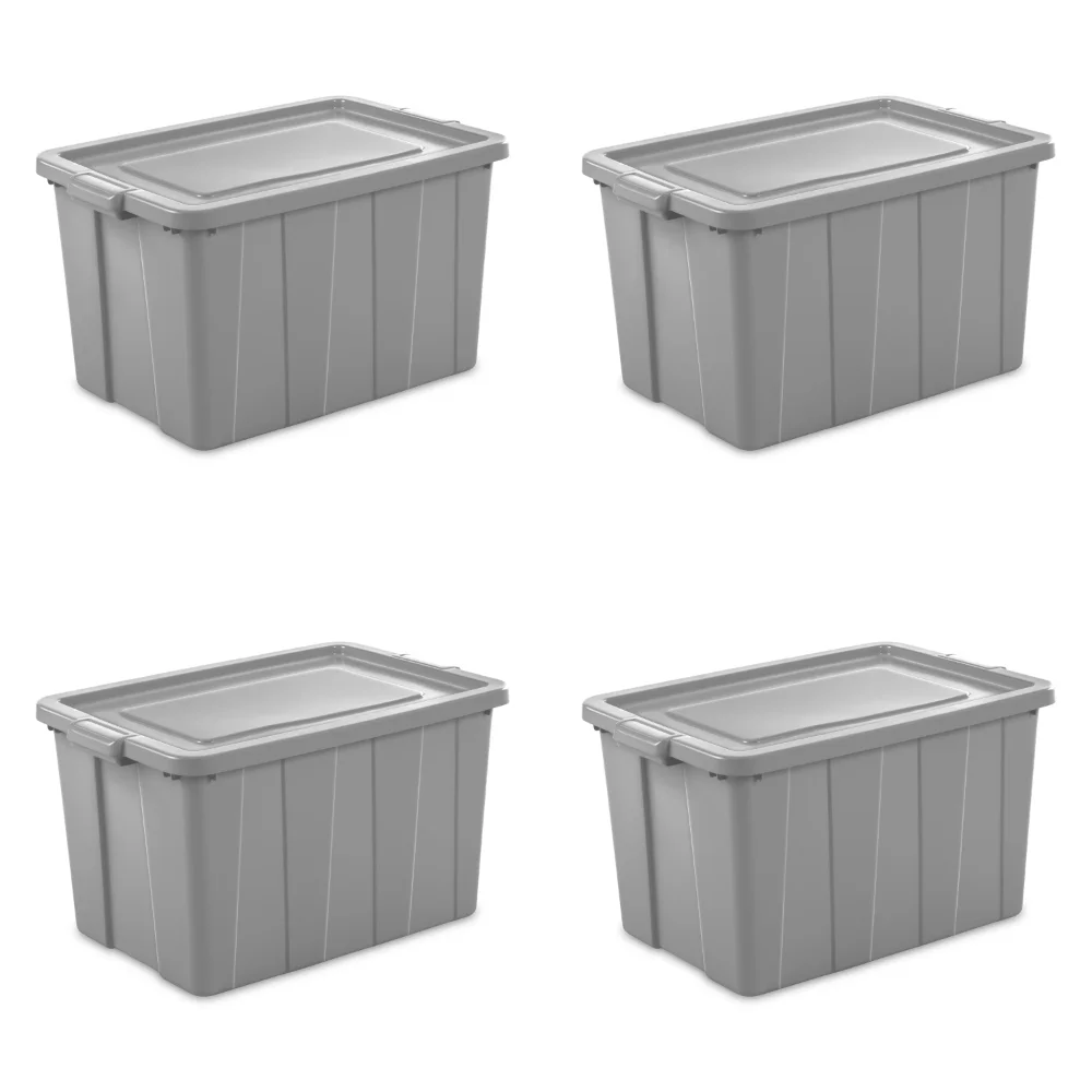 

Sterilite 30 галлонов Tuff1 пластиковый тоут, цемент, набор из 4