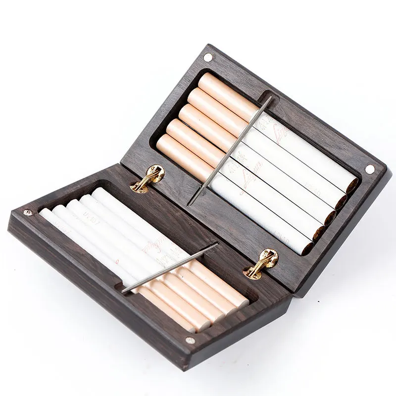 

Purple Sandalwood Solid Wood Cigarette Case Wooden Rough Cigarettes 10pcs Cigarette Case Smoking Accessories