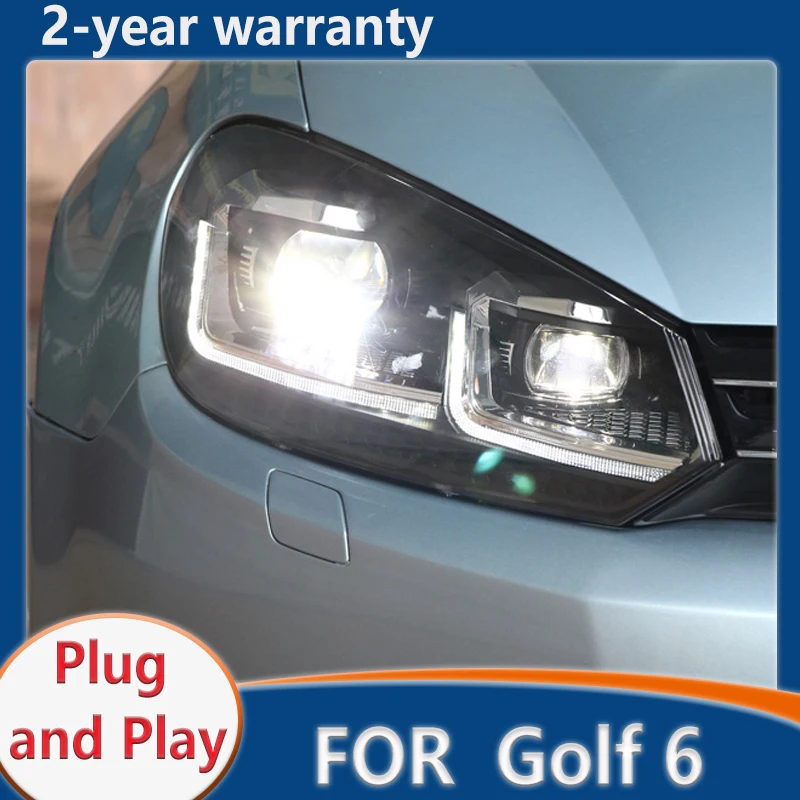 

For VW Golf6 Headlights 2009-2012 Golf 6 LED Headlight DRL Signal Lamp Hid Bi Xenon Auto Accessories Head Lamp Car Accsesories
