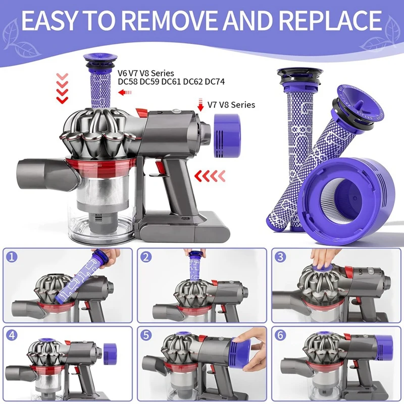 Hepa-фильтры для предварительных и постфильтров серии Dyson V7 V8 сменный фильтр