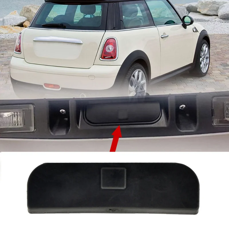 

Car Rear Door Tailgate Handle Switch Cover Button Cap Auto Rear Trunk Handle Rubber Cover Lid Pad for BMW MINI R56 R27 R58 R59
