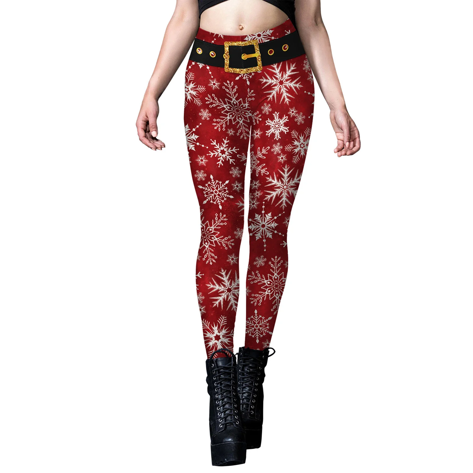 

Christmas Eve Womens 3D Print Xmas Leggings High Waist Novelty Pattern Slim Fit Long Pants Holiday Tights Party Cosplay Costumes