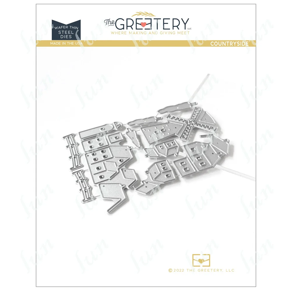 

Countryside House Metal Cut Dies Scrapbooking New Arrival in 2022 Album Embossing Template Stencil for Painting Mold Decoration