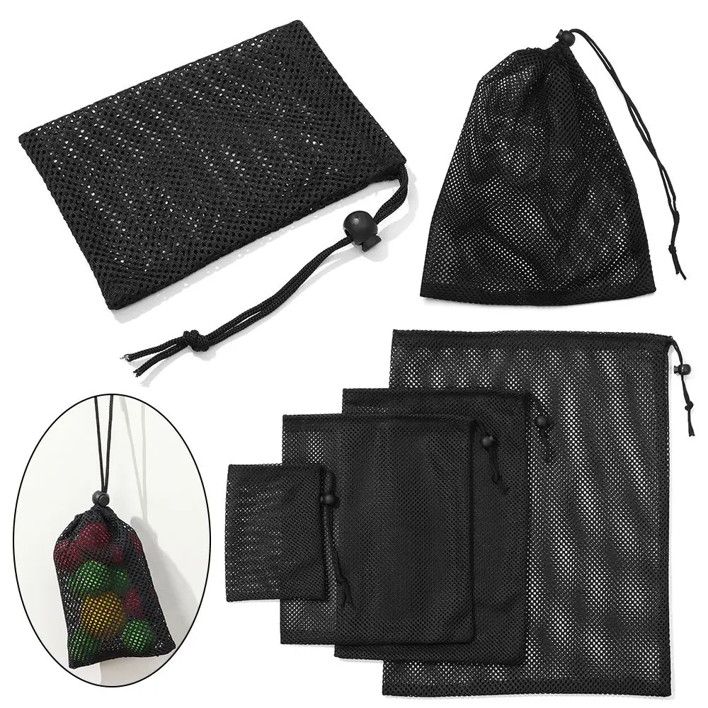 

Travel Multi Purpose Home Nylon Laundry Bag Mesh Drawstring Bag Stuff Sack Storage Bag