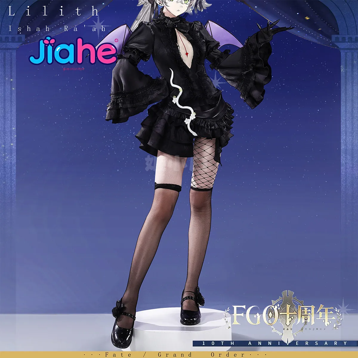 Фото Костюм для косплея Мелтрыллис из Fate/Grand Order (FGO) к 10-летию, женское черное платье, костюм Лилит на Хэллоуин, женское готическое платье. №2