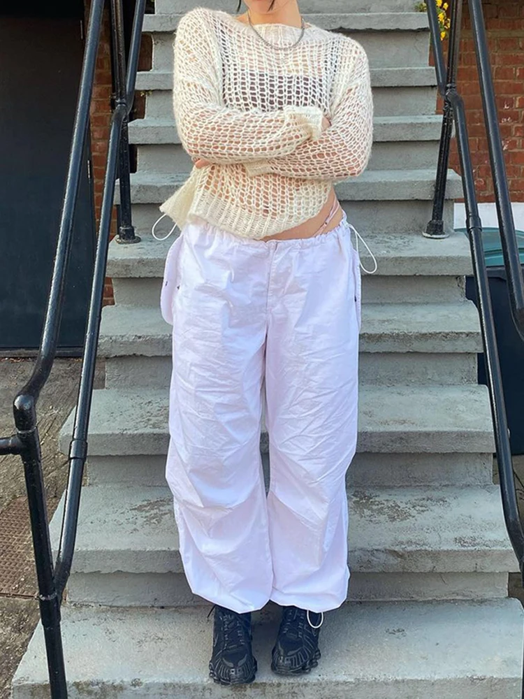 Cuteandpsycho Streetwear Joggers Baggy Trousers Loose Wide Leg Women Punk Sweatpants Chic Solid Fashion Vintage Pants Casual Y2K