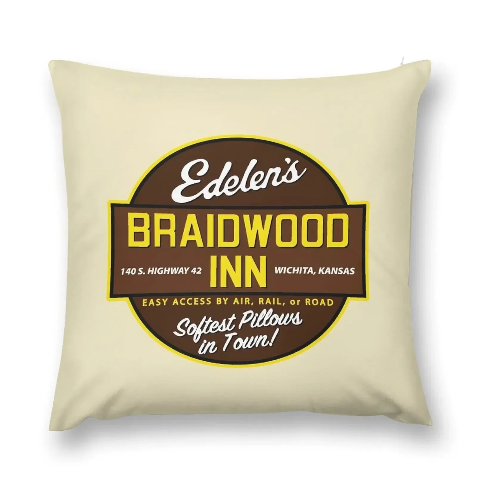 Braidwood Inn - Wichita KS Мотель на самолетах поездах и автомобили декоративная подушка