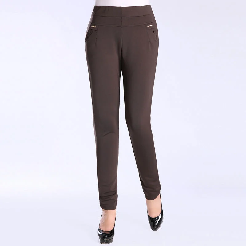 Брюки-карандаш, женские брюки, женские брюки, новинка 2022, облегающие эластичные брюки с высокой талией, женские брюки 4XL