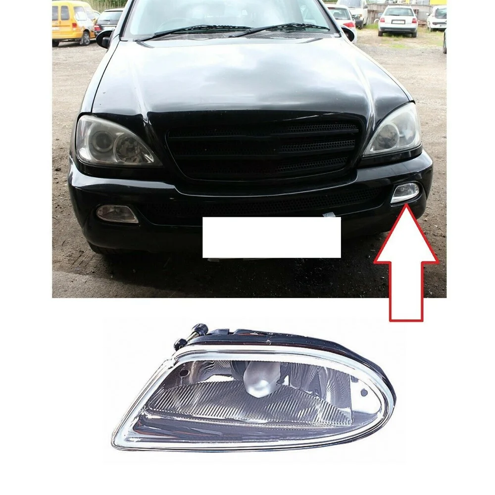Противотумансветильник фара на передний бампер левая для Mercedes-Benz ML W163 2001-2005