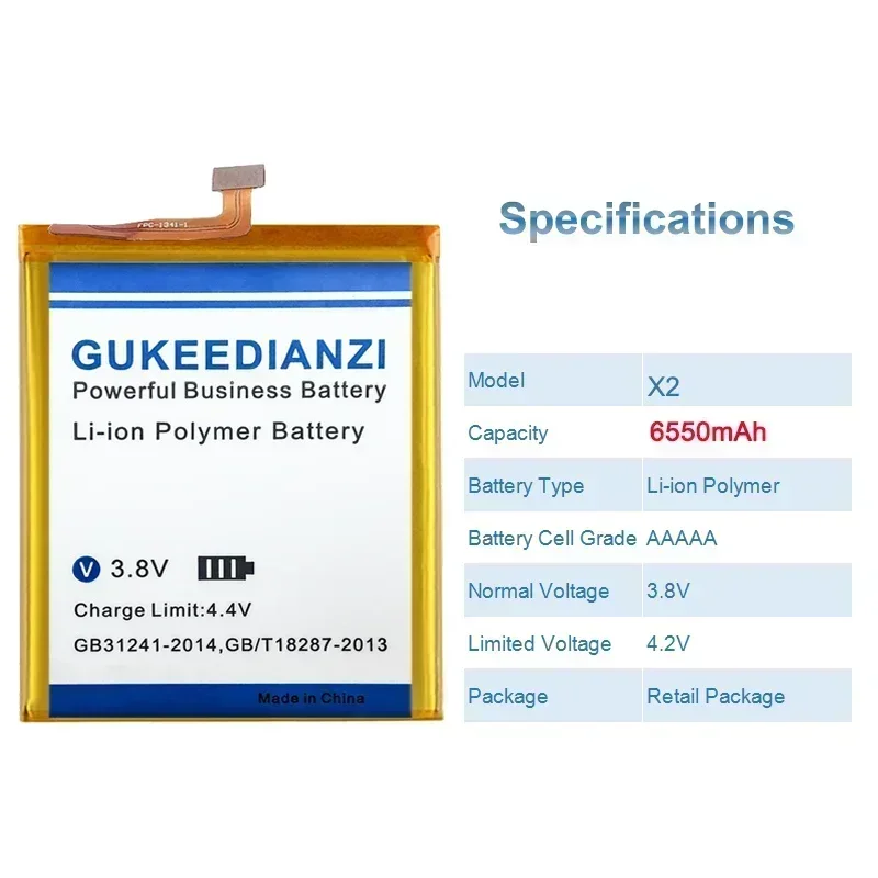 Сменные аккумуляторы для мобильных телефонов большой емкости 6550 мАч