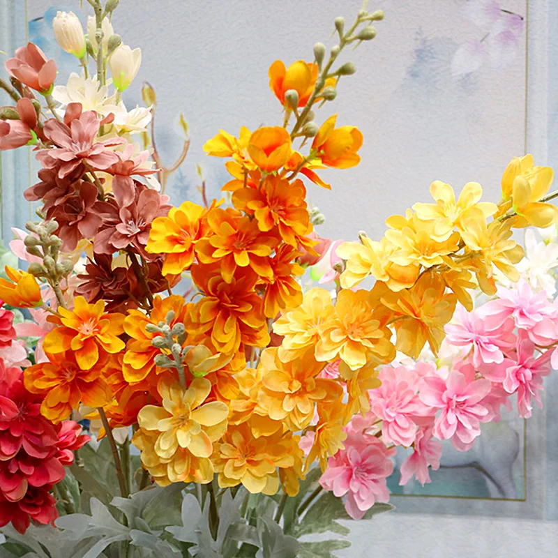 

Simulated Delphinium hyacinth Simulation Flower Tufting Delphinium Grass Wedding Photography Props Home Decoration Fake Flower