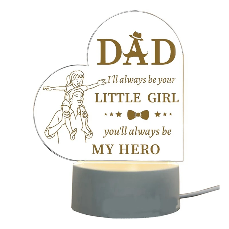 

Father's Day Gift Night Light Acrylic Eye Protection Night Light Unique Night Light Gift Acrylic Engraved Night Light