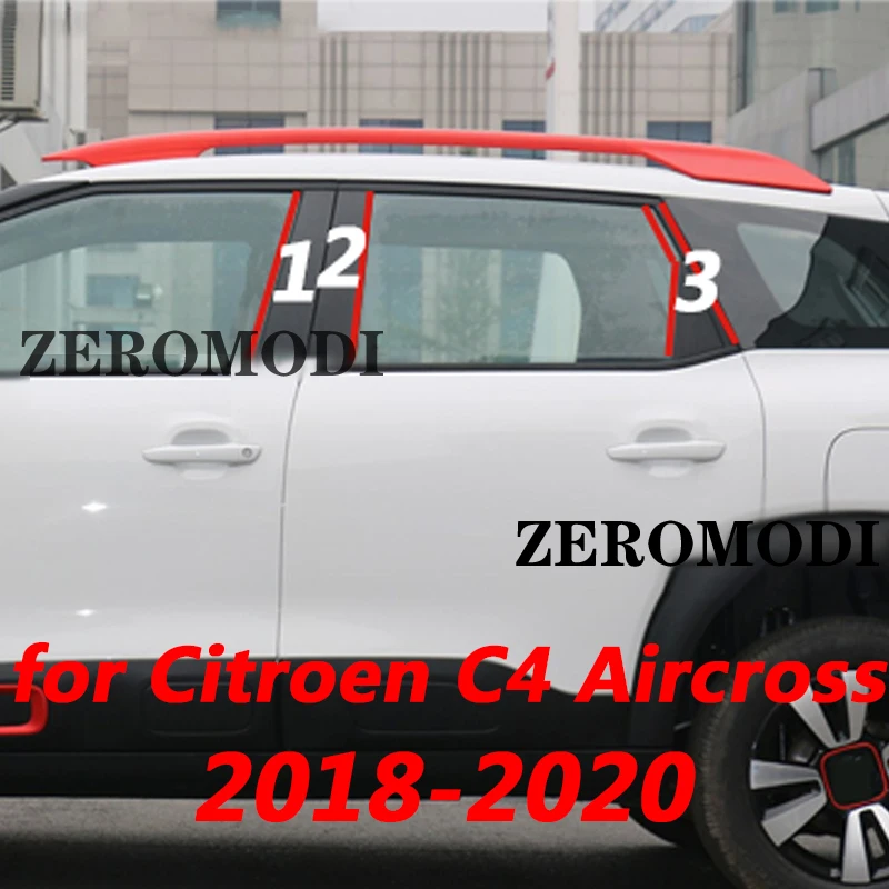 

Для Citroen C4 Aircross 2018 2019 2020 Автомобильная Центральная средняя Колонка Поликарбонат отделка окна украшение B C полоса для столба стикер аксессуары
