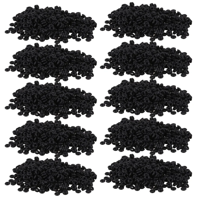 

5000 Black Rubber Stopper Rings/ Silicone Beads Fit European Clip Beads